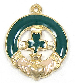 Enamel Claddagh Charm Or Pendant