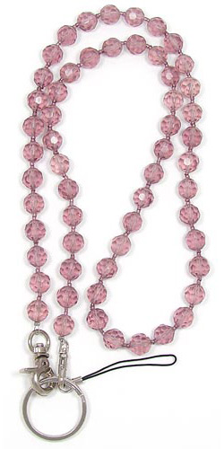 Purple Beaded Lanyard