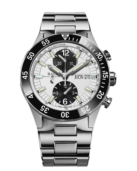 Ball DC3030C-S-WHBK Roadmaster Rescue Chronograph Titanium White