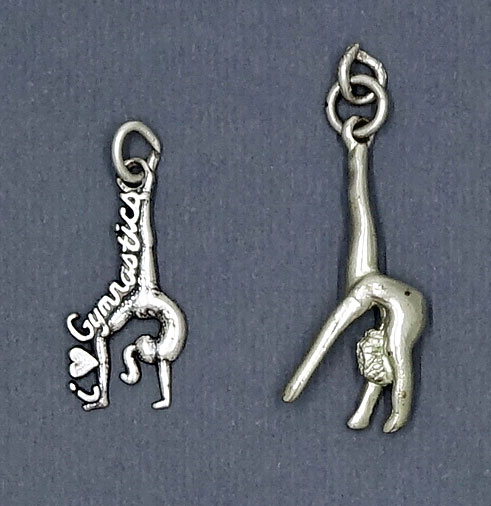 Vintage Sterling Silver Gymnastics Charms