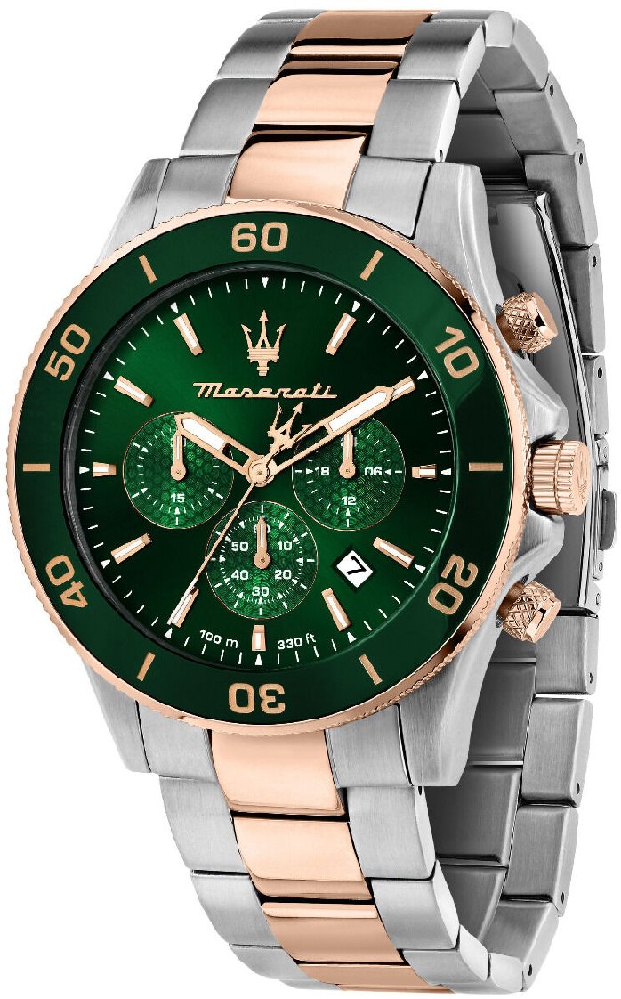 Maserati Competizione R8873600004 Men's Chronograph Watch Green Dial