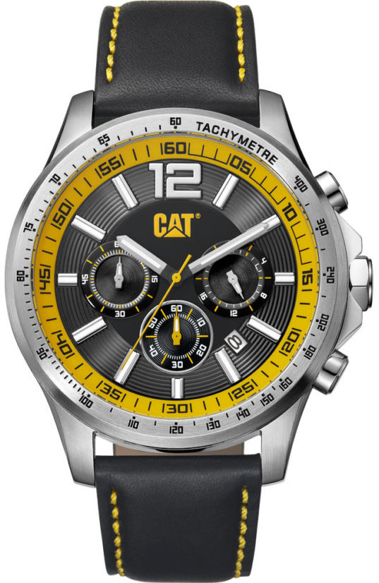 Men's Caterpillar CAT Boston Chronograph Leather Watch AD14334137