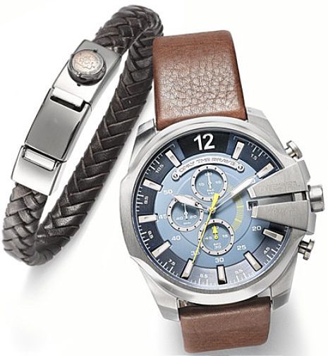 Men's Diesel Mega Chief Chronograph Watch Set DZ4369