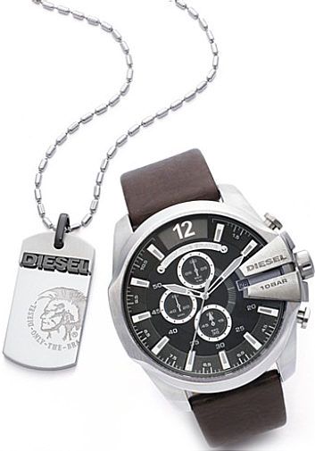 Men's Diesel Mega Chief Chronograph Watch Set DZ4370