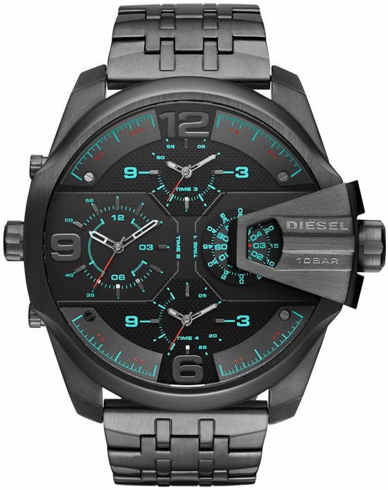 Men's Diesel Uber Chief Oversized 4 Time Zone Watch DZ7372