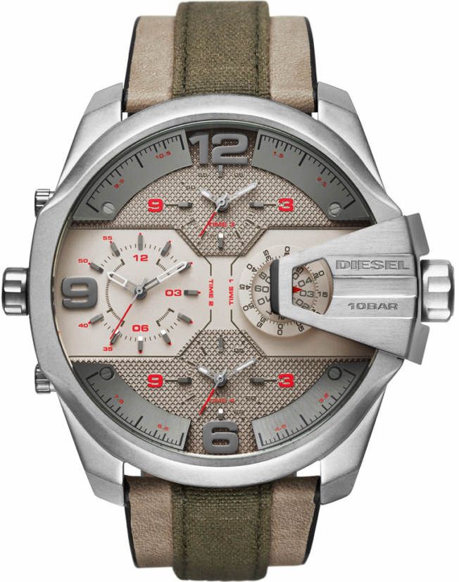 Men's Diesel Uber Chief Oversized 4 Time Zone Watch DZ7375