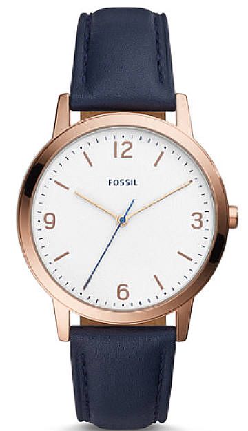 Men's Fossil Blake Blue Leather Band Watch FS5429