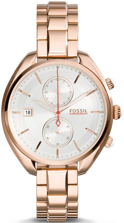 Women's Rose Gold Fossil Land Racer Chronograph Watch CH2977