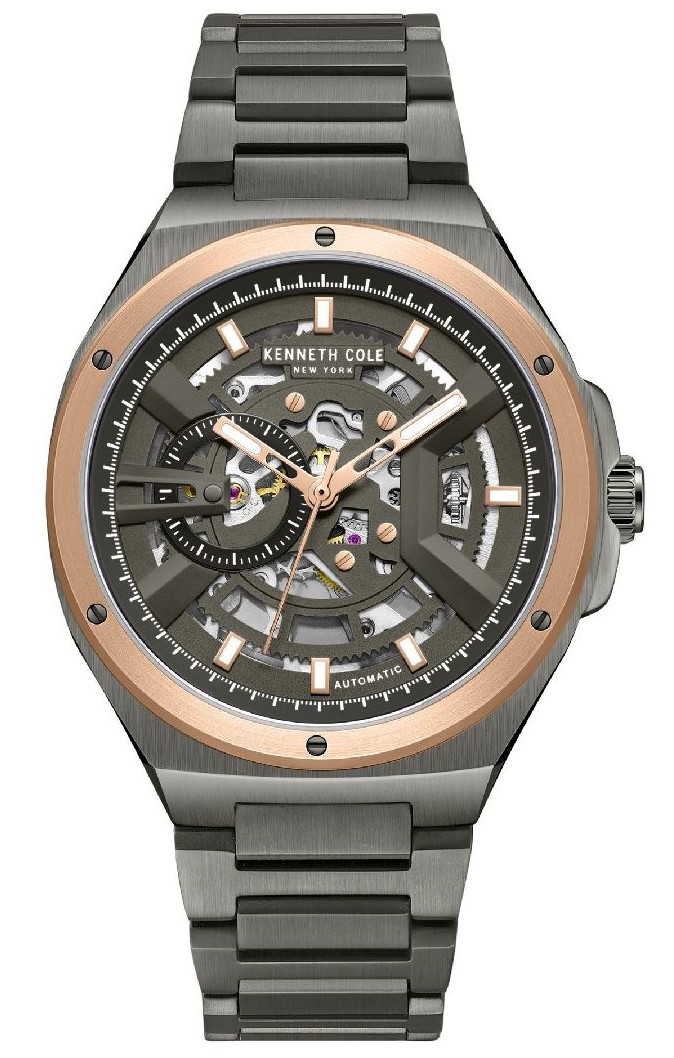 Men's Kenneth Cole Stainless Steel Automatic Skeleton Watch KCWGL0013703