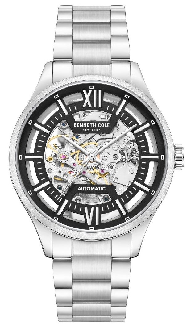 Men's Kenneth Cole Stainless Steel Automatic Skeleton Watch KCWGL0027203