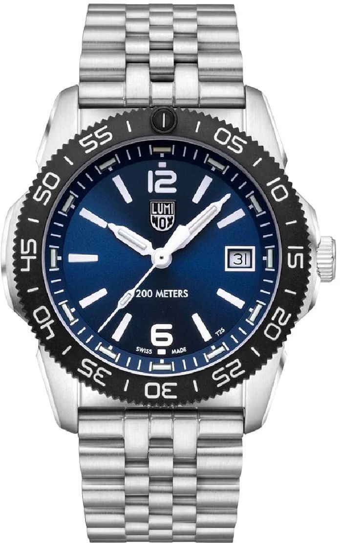Men's Luminox Pacific Diver Ripple 39mm Steel Dive Watch Set XS.3123M.SET.1
