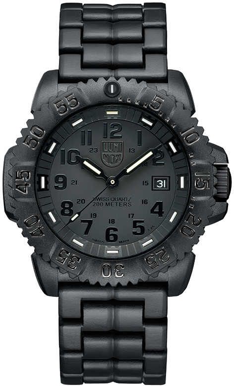 Luminox Sea Navy Seal Colormark Blackout Diver's Watch 3052.BO