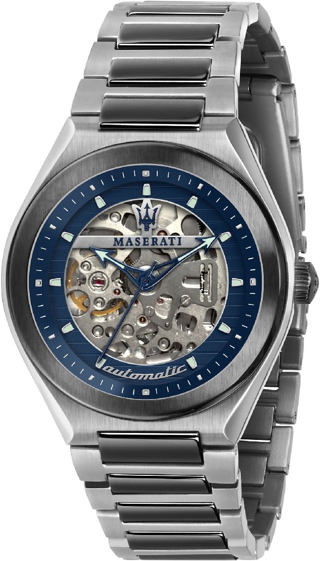Men's Maserati Triconic R8823139003 Chronograph Stainless Steel Black Dial watch