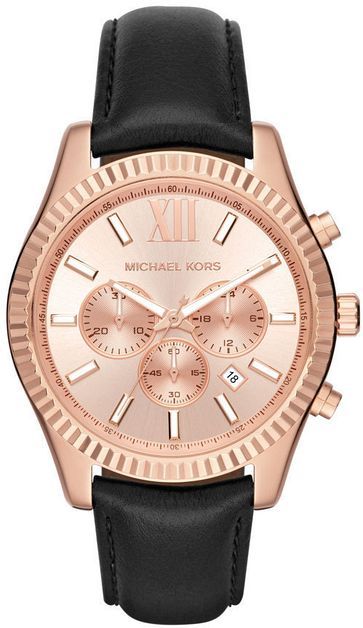 Men's Michael Kors Lexington Leather Chronograph Watch MK8516