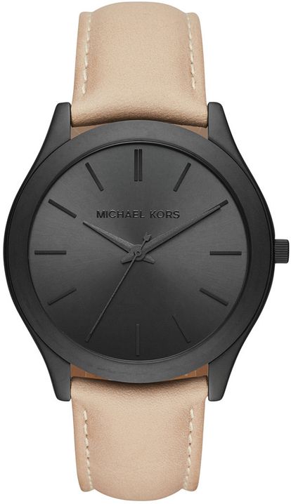 Men's Michael Kors Slim Runway Leather Strap Watch MK8510