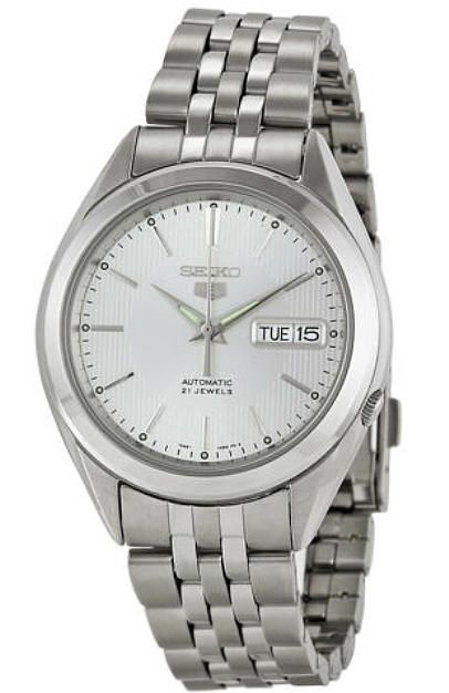 Men's Seiko 5 Automatic Day-Date Stainless Steel Watch SNKL15K1