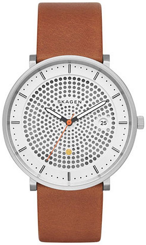 Men's Skagen Hald Brown Leather Watch SKW6277
