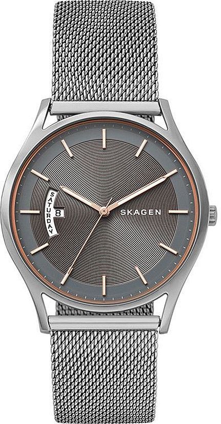 Men's Skagen Holst Steel Mesh Band Watch SKW6396