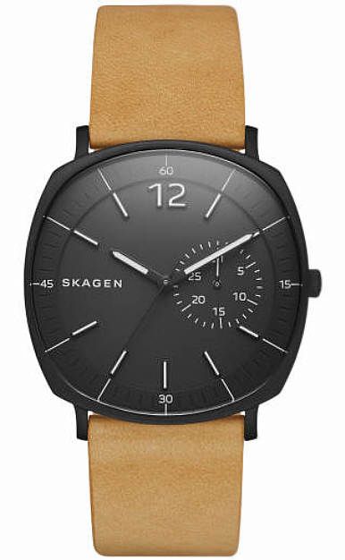 Men's Skagen Rungsted Brown Leather Watch SKW6257