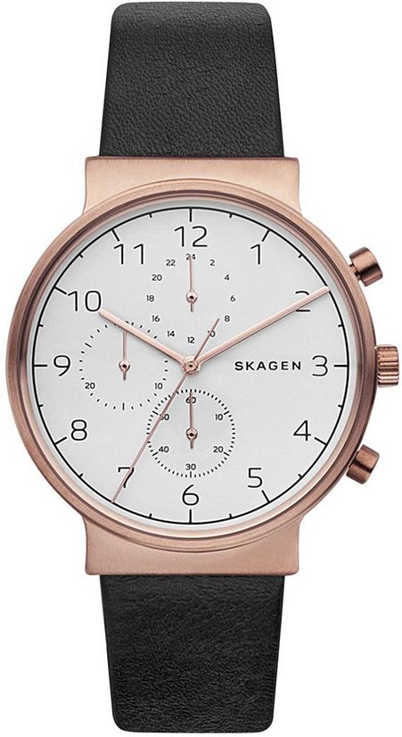 Men's Skagen Signature Black Steel Nylon Strap Watch SKW6371