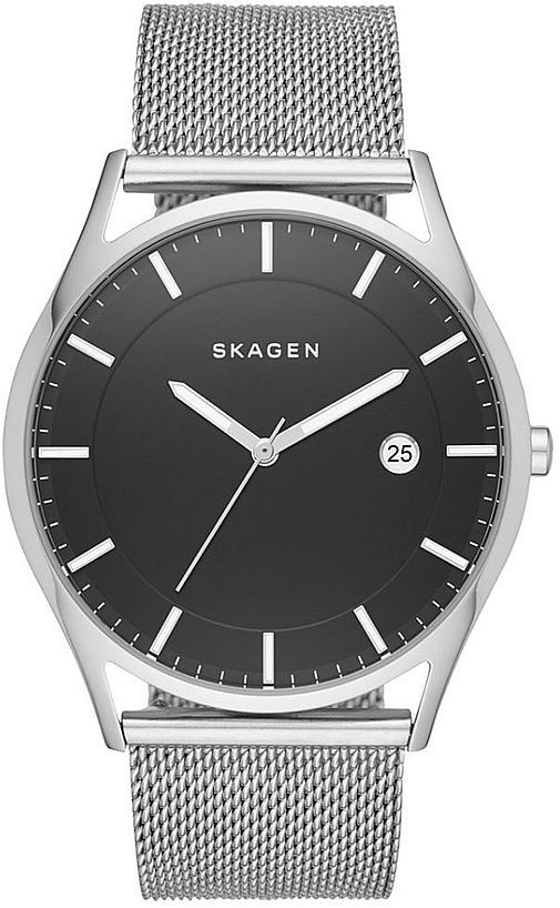 Men's Skagen Slim Holst Steel Mesh Band Watch SKW6284
