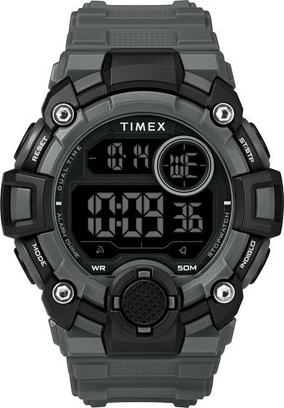 Men's Timex Digital A-Game Classic Digital Grey Band Watch TW5M27500