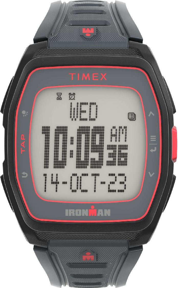 Men's Timex Digital Ironman T300 42mm Gray Silicone Strap Watch TW5M62600