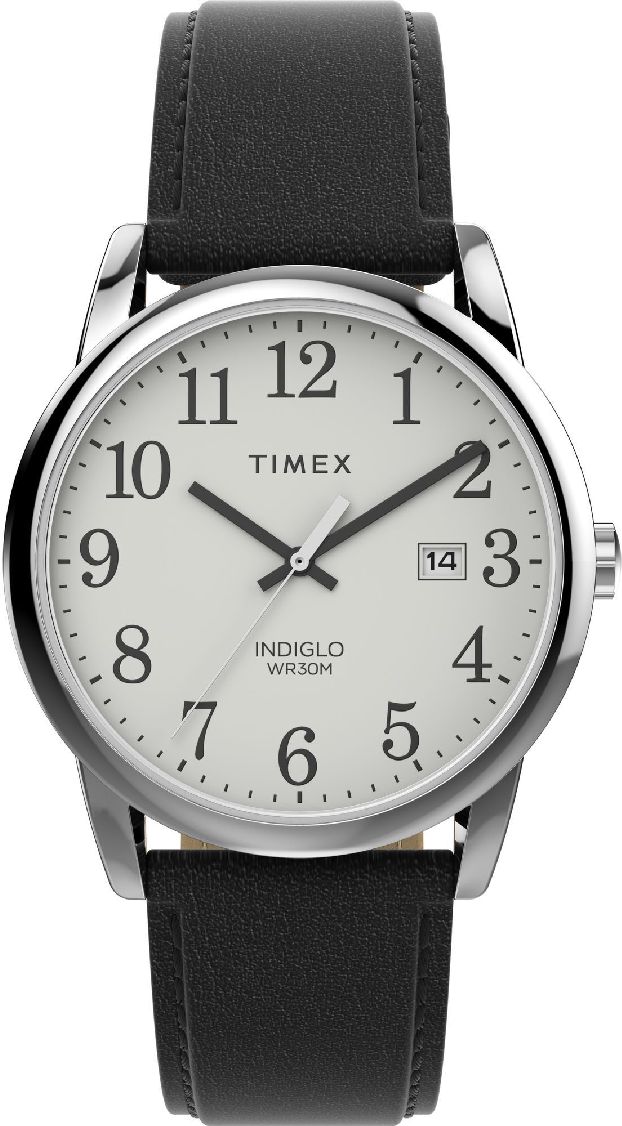 Men's Timex Easy Reader 38mm One-Time Adjustable Leather Strap Watch TW2V68800