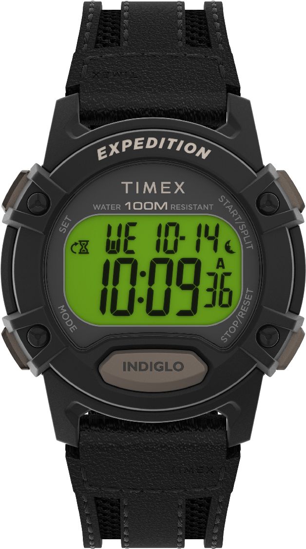 Men's Timex Expedition Digital 41mm Leather Strap Watch TW4B25200