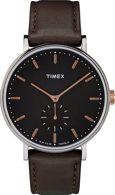 Men's Timex Fairfield Classic Brown Leather Strap Watch TW2R38100