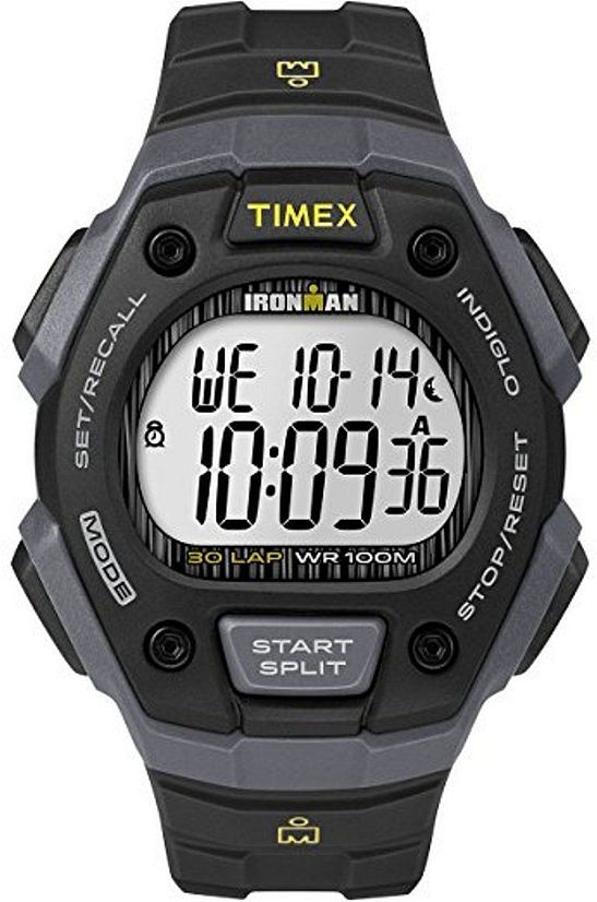 Men's Timex Full Size Ironman Classic 30 Black Resin Band Watch TW5M09500