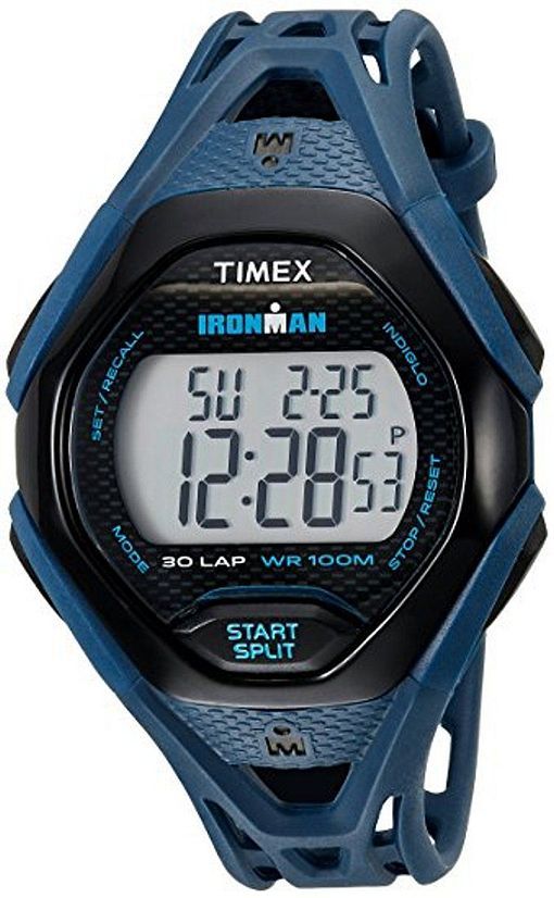 Men's Timex Full Size Ironman Sleek 30 Blue Resin Band Watch TW5M10600