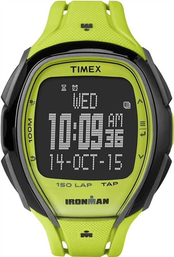 Men's Timex Ironman Sleek 150 Full Yellow Silicone Band Watch TW5M00400