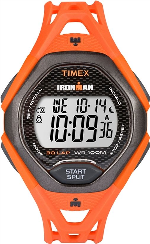 Men's Timex Ironman Sleek 30 Full Orange Silicone Band Watch TW5M10500