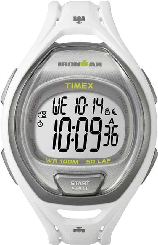 Men's Timex Ironman Sleek 50 Full White Silicone Band Watch TW5K96200