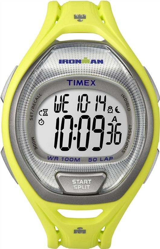 Men's Timex Ironman Sleek 50 Full Yellow Silicone Band Watch TW5K96100