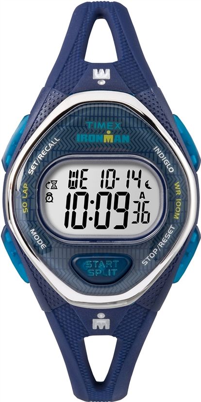 Men's Timex Ironman Sleek 50 Mid Blue Silicone Band Watch TW5M13600