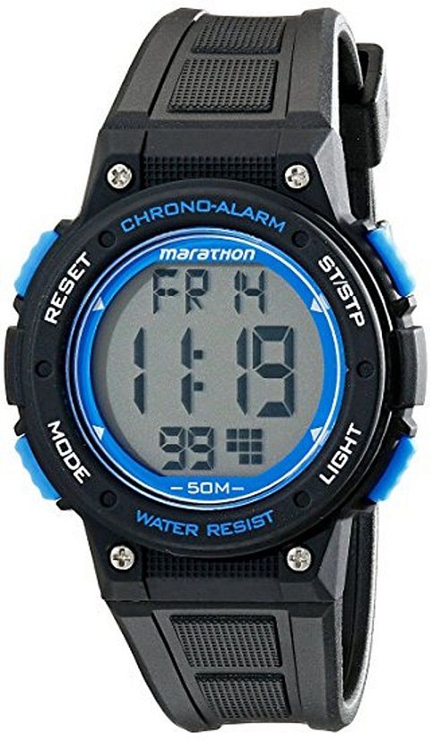 Men's Timex Marathon Mid Size Black Resin Digital Watch TW5K84800