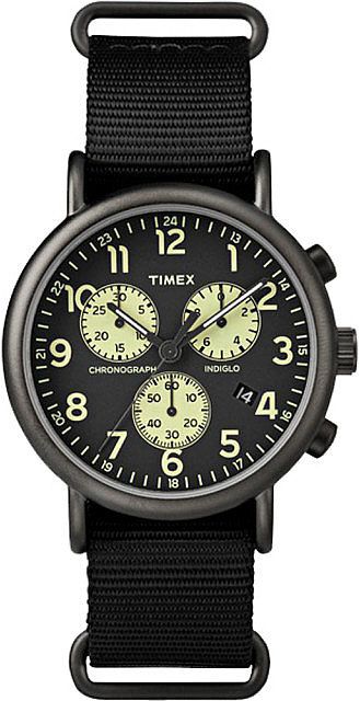 Men's Black Timex Weekender Chronograph Watch TW2P71500