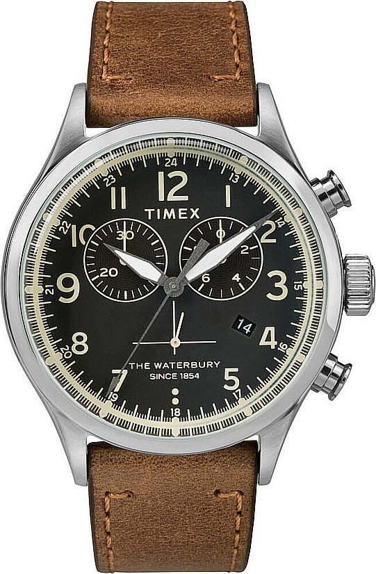 Men's Timex Waterbury Gold Stainless Steel Chronograph Watch TW2R70900