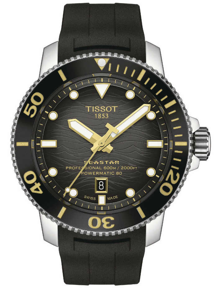 Men's Tissot Seastar 2000 Powermatic 80 Automatic Diver's Watch T1206071744101