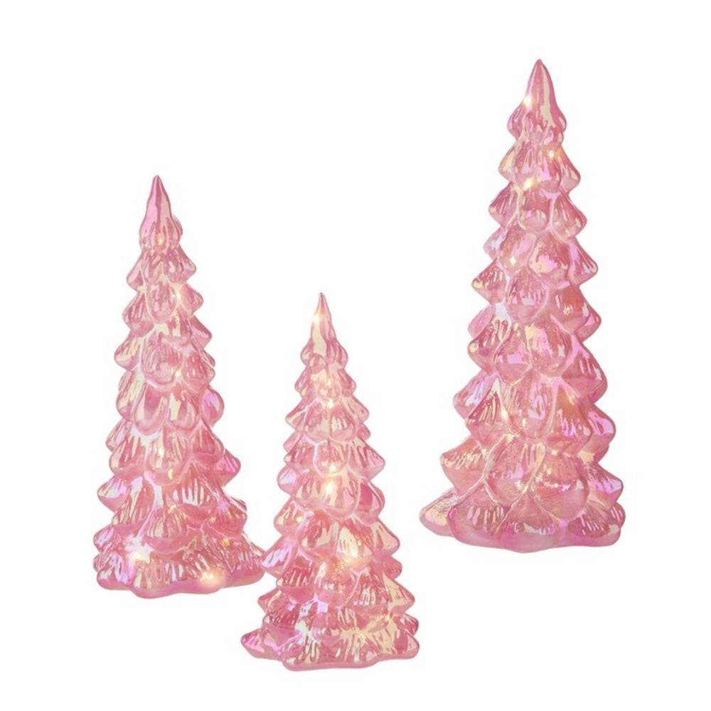Lighted Pink Iridescent Tree