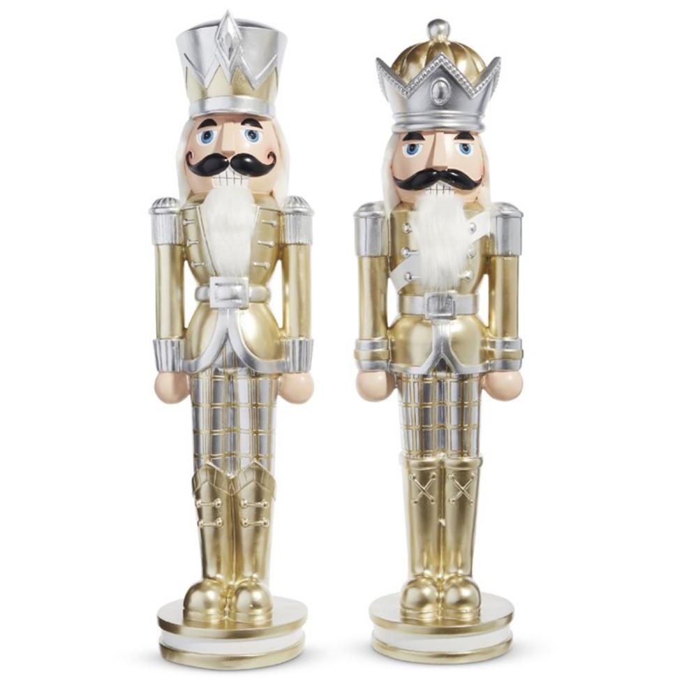 28.5" Silver and Gold Nutcracker **In Store Pick Up Only**