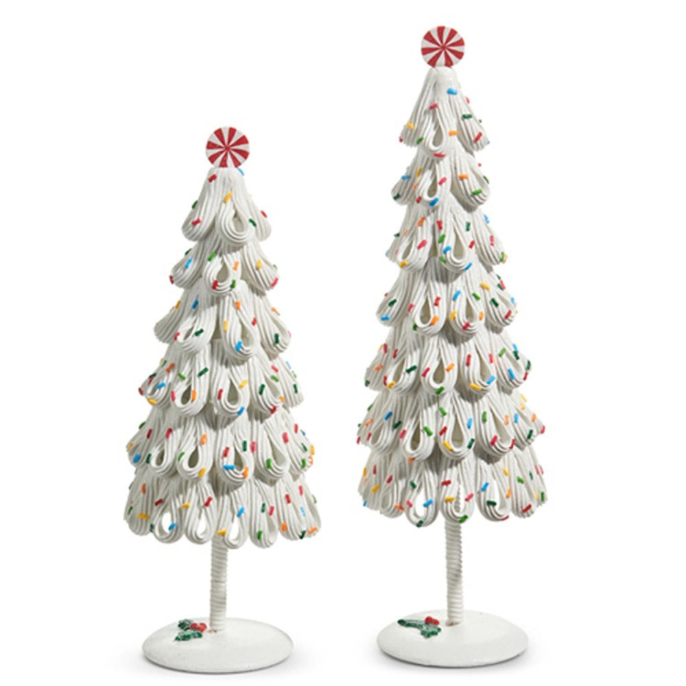 Raz Imports White Icing Trees With Sprinkles