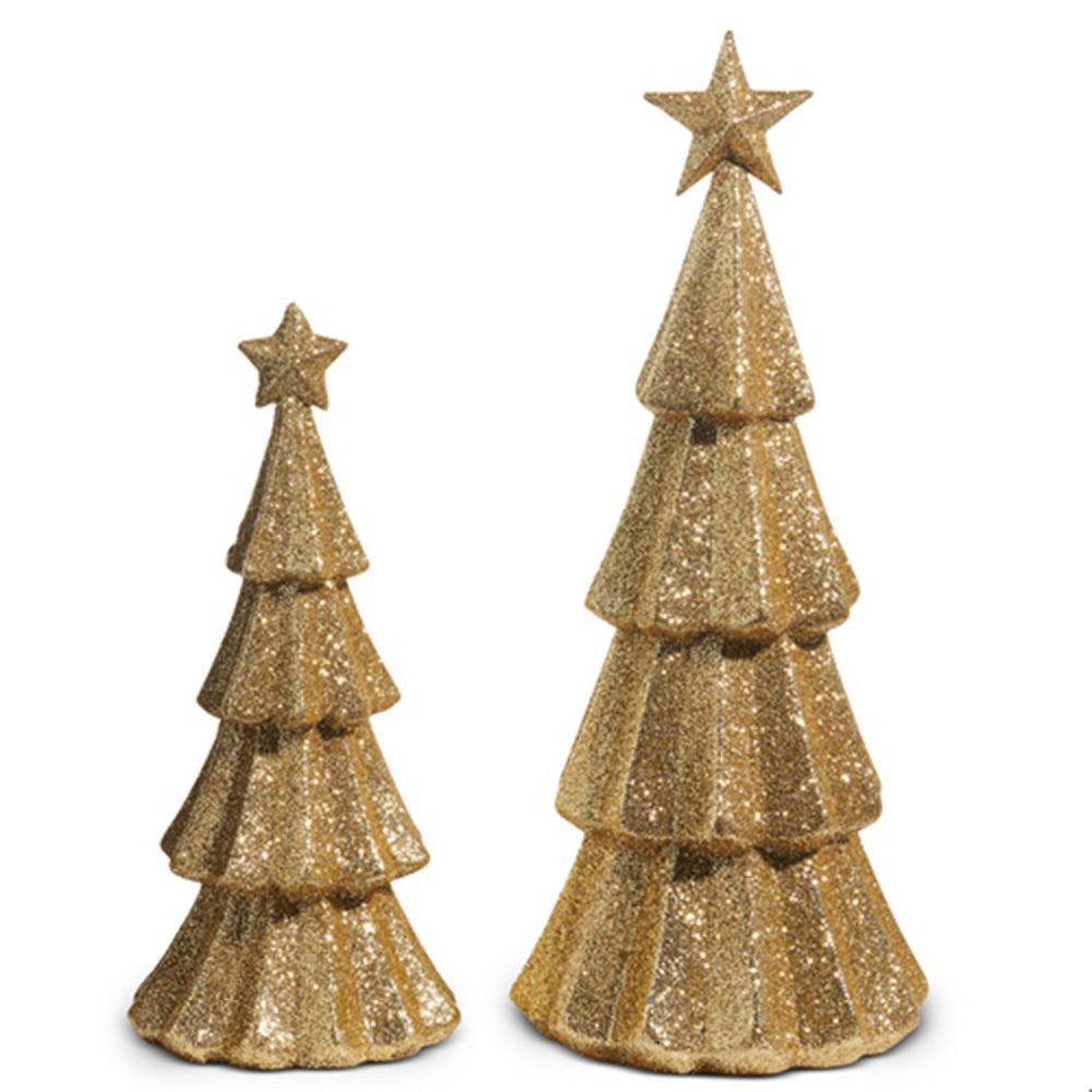 Raz Imports Gold Glitter Trees