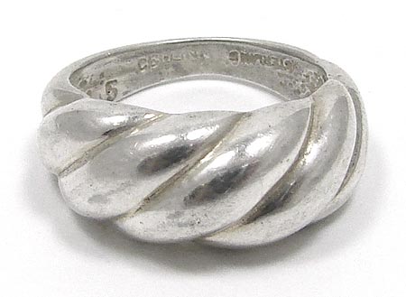 Vintage Wide Twist Sterling Ring