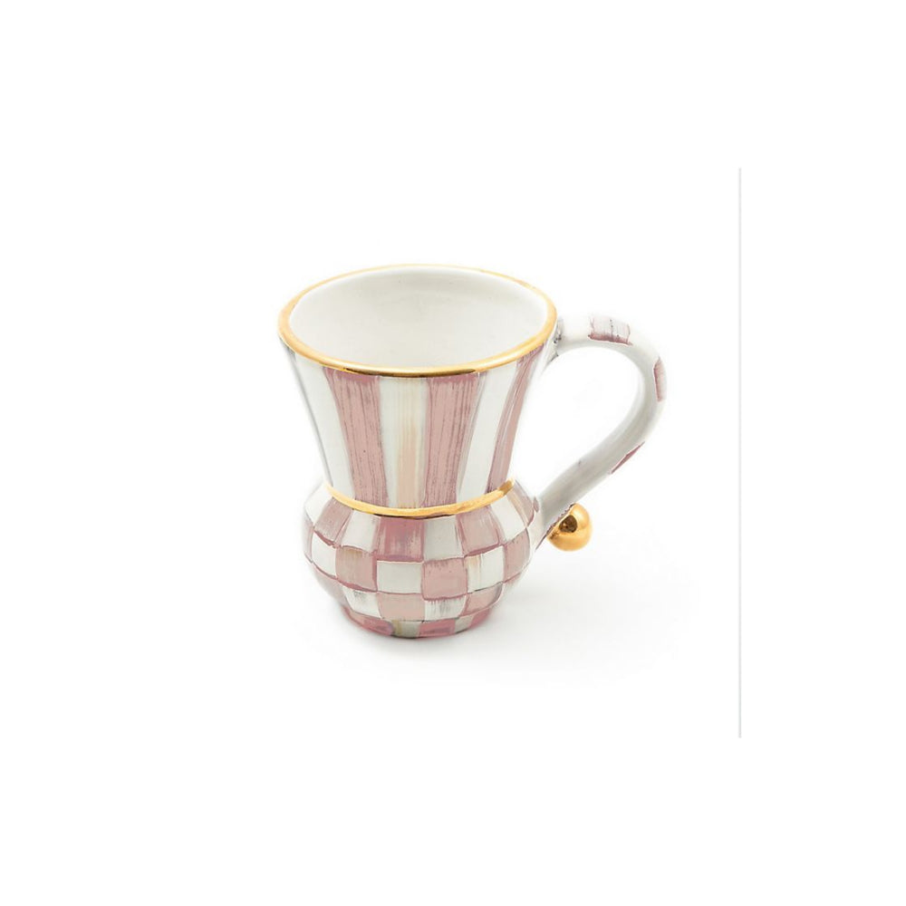 MacKenzie-Childs Rosy Check Ceramic Mug