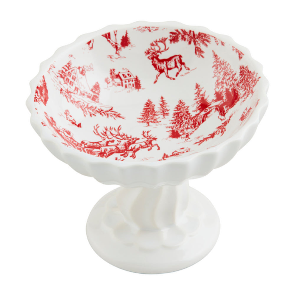 Mud Pie Toile Pedestal Candy Dish