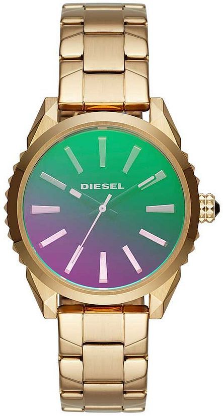 Women's Diesel Nuki Gold Tone Sunray Dial Watch DZ5544