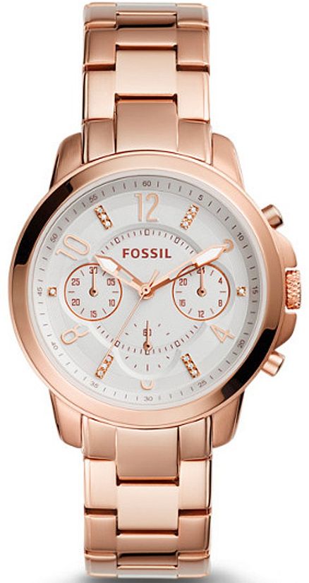 Women's Fossil Gwynn Chronograph Rose Gold Steel Watch ES4035